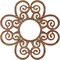 Ekena Millwork Cohen Wood Fretwork Pierced Ceiling Medallion, Walnut, 26"OD x 8 7/8"ID x 1/4"T CMWP26X26X0250COWA - alternate 2
